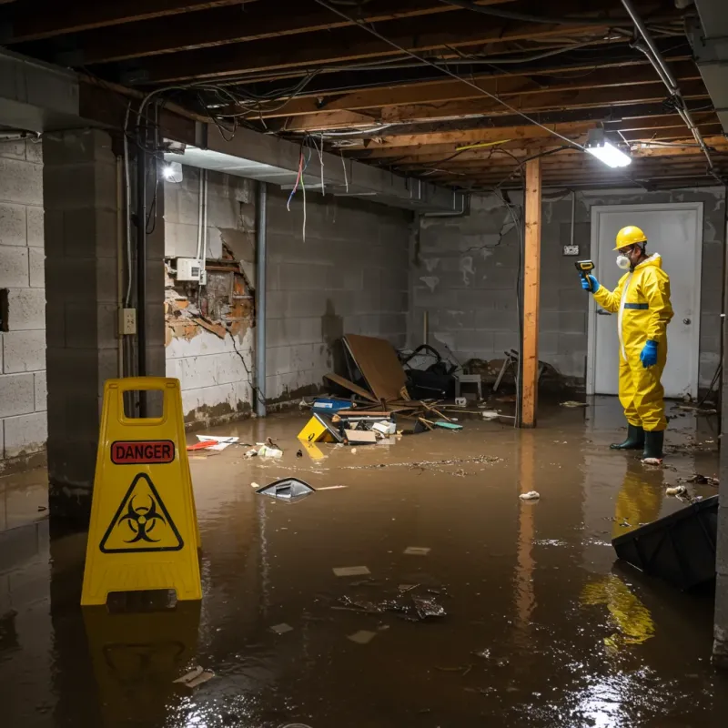 Flooded Basement Electrical Hazard in Jackson County, CO Property
