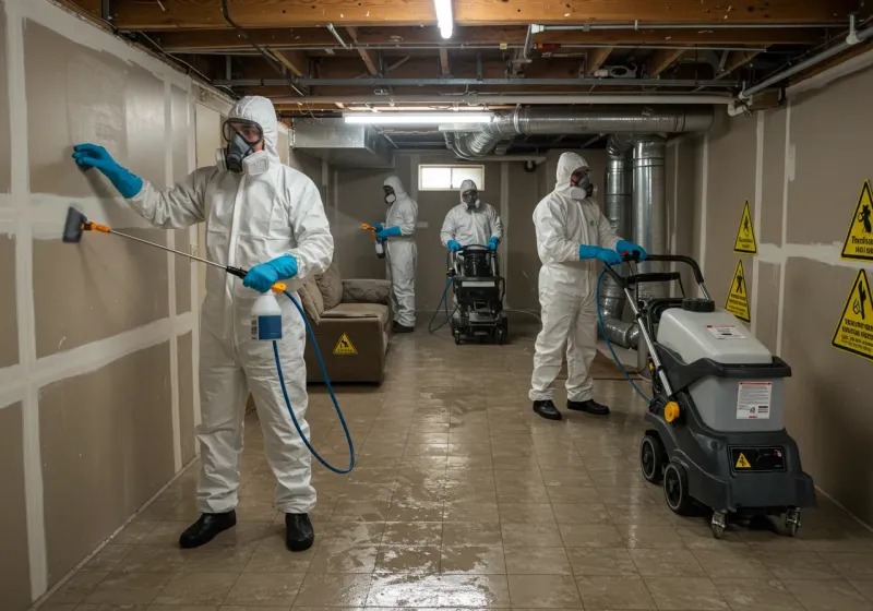 Basement Moisture Removal and Structural Drying process in Jackson County, CO